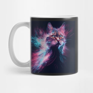 Tabby Cat Digital Painting Mug